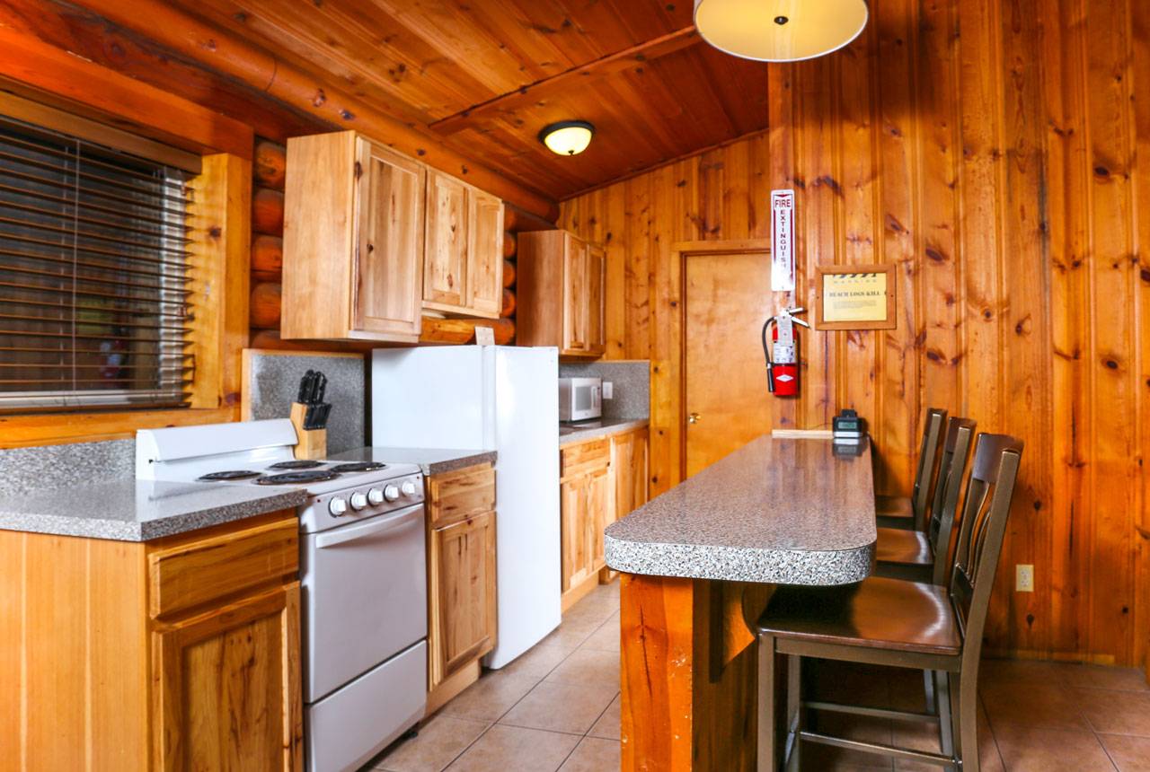 Enjoy space to cook and eat in the duplex cabins at Kalaloch Lodge.