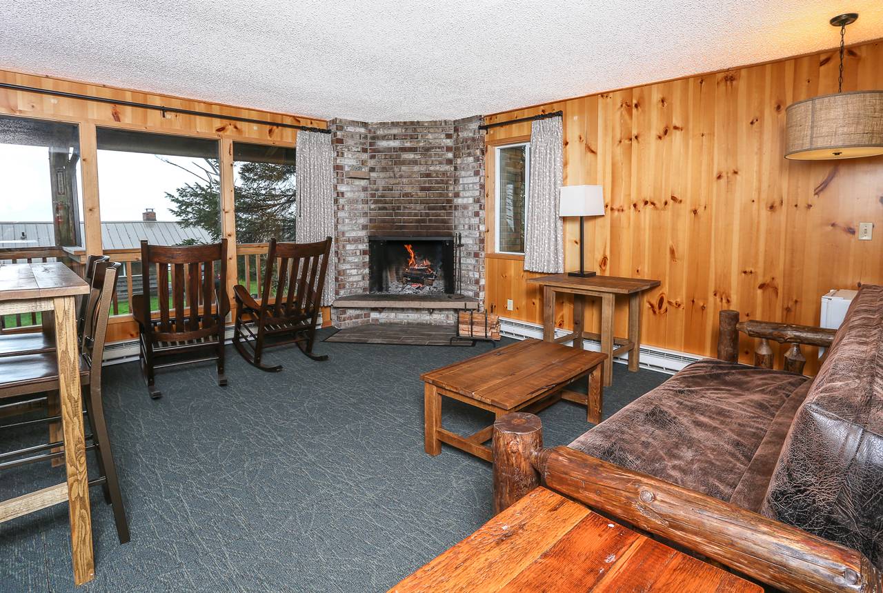 This Seacrest House suite allows you to spread out and enjoy a fire in the fireplace.