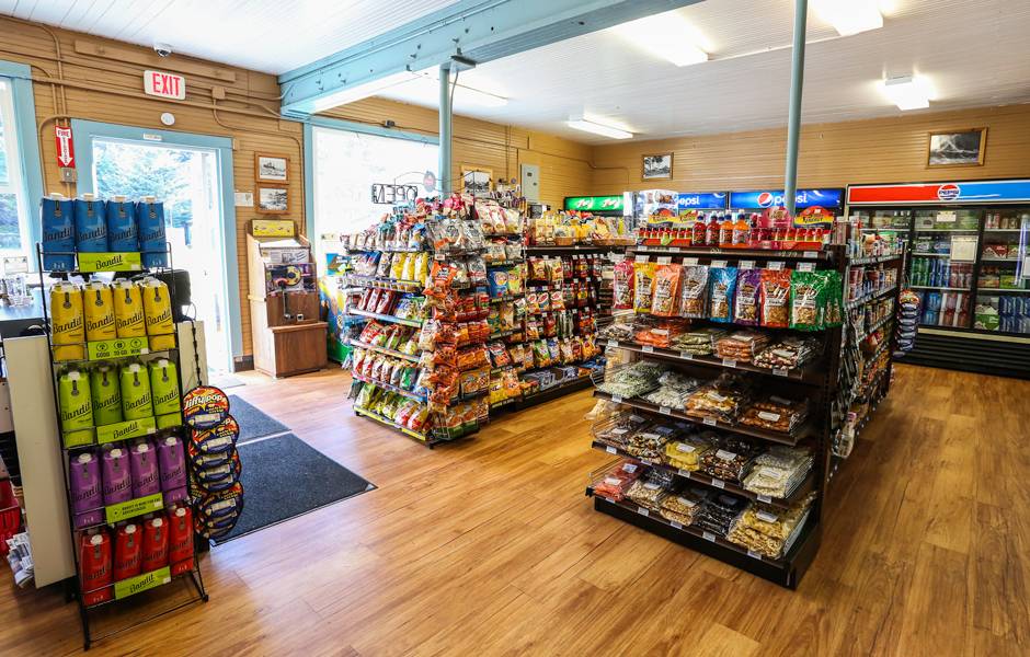 Buy groceries and supplies, including camping gear, at The Mercantile at Kalaloch Lodge.