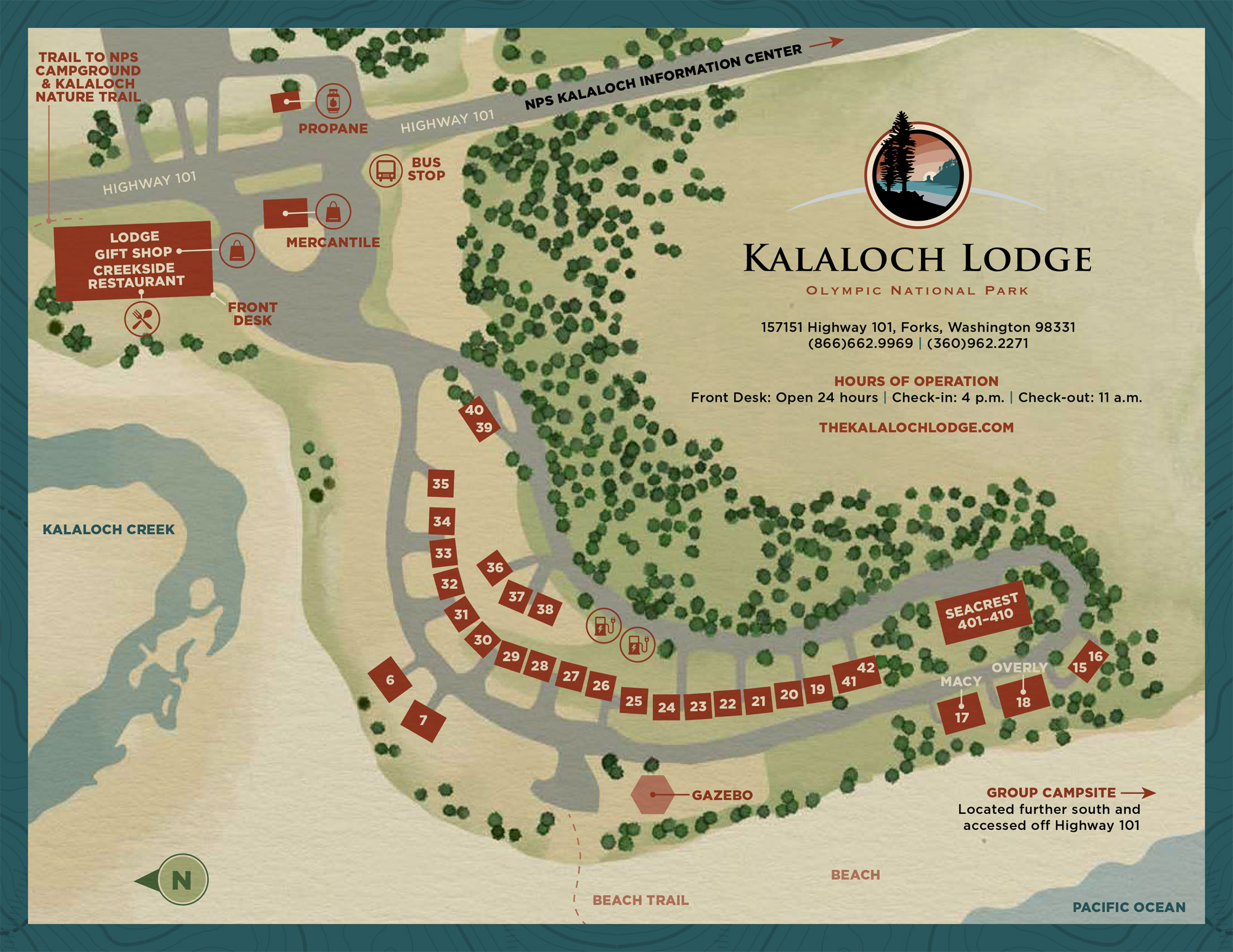 Kalaloch Lodge property map