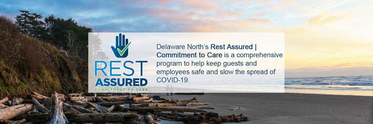 Rest Assured Commitment To Care | Delaware North’s Rest Assured | Commitment to Care is a comprehensive program to help keep guests and employees safe and slow the spread of COVID-19.