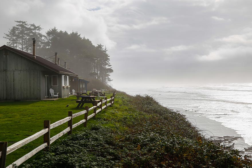 Brave the storm in your room at Kalaloch Lodge