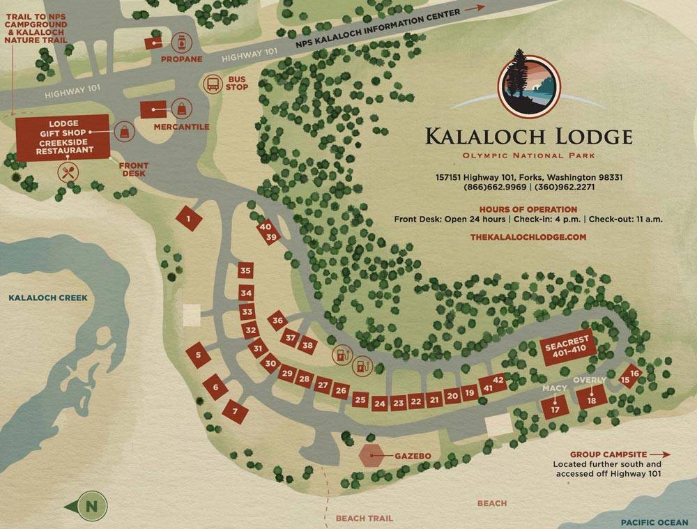 Kalaloch Lodge property map