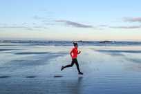 Kalaloch Beach's smooth sand make for great morning runs just steps from Kalaloch Lodge.