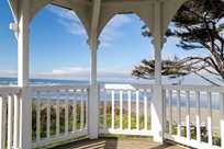 Catch a Kalaloch Lodge sunset at the gazebo on the bluff overlooking the ocean.