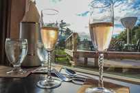 The Creekside Restaurant at Kalaloch is a great place to relax with some champagne & enjoy dinner.