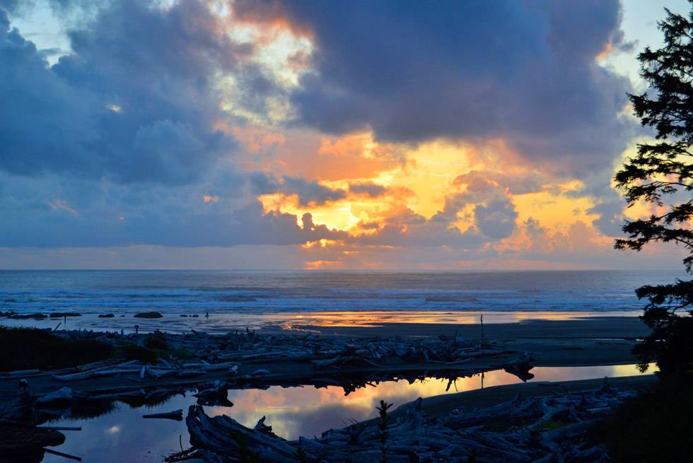 A stunning after-storm sunset at Kalaloch Lodge