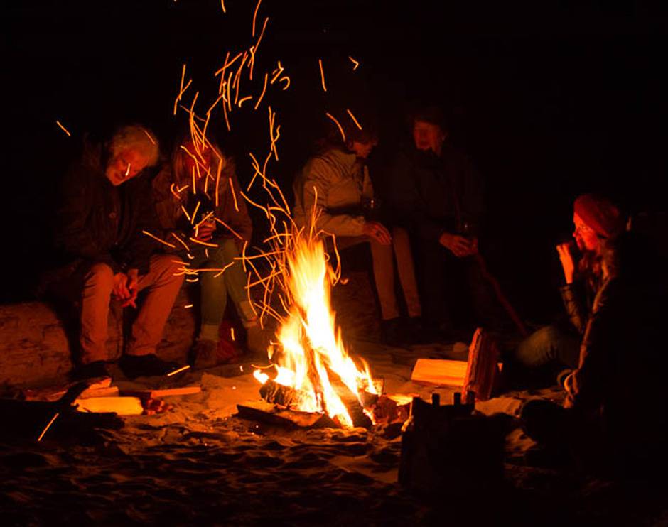 Set up a campfire on the beach for your event at Kalaloch Lodge.